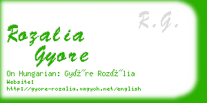 rozalia gyore business card